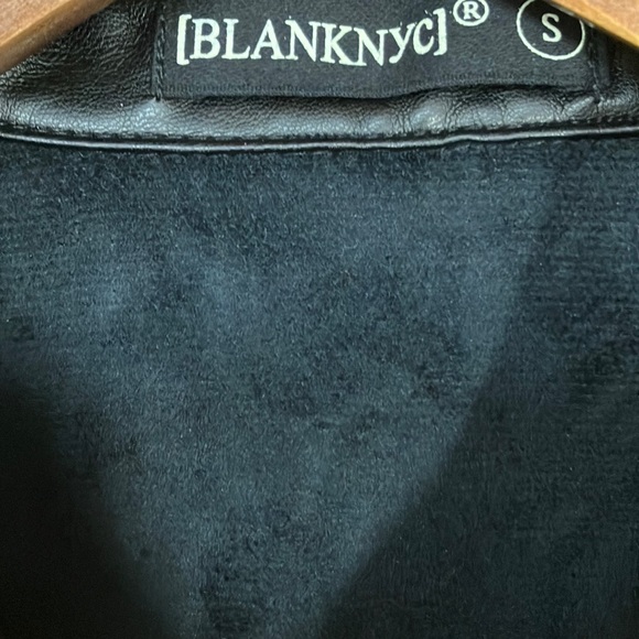 Blank NYC size small faux leather fringe black jacket EUC - Picture 4 of 7